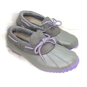 JBU Gwen Gray and Lavender Duck-Style Slip-On Shoes -8.5 M-